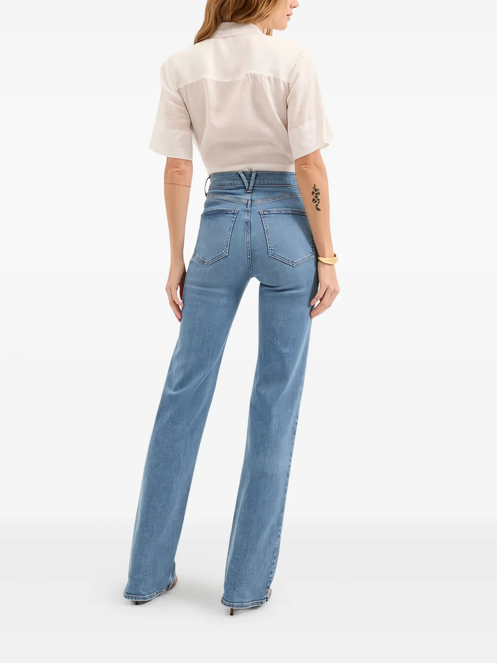 Veronica Beard Flared Wide-leg Jeans In Blue