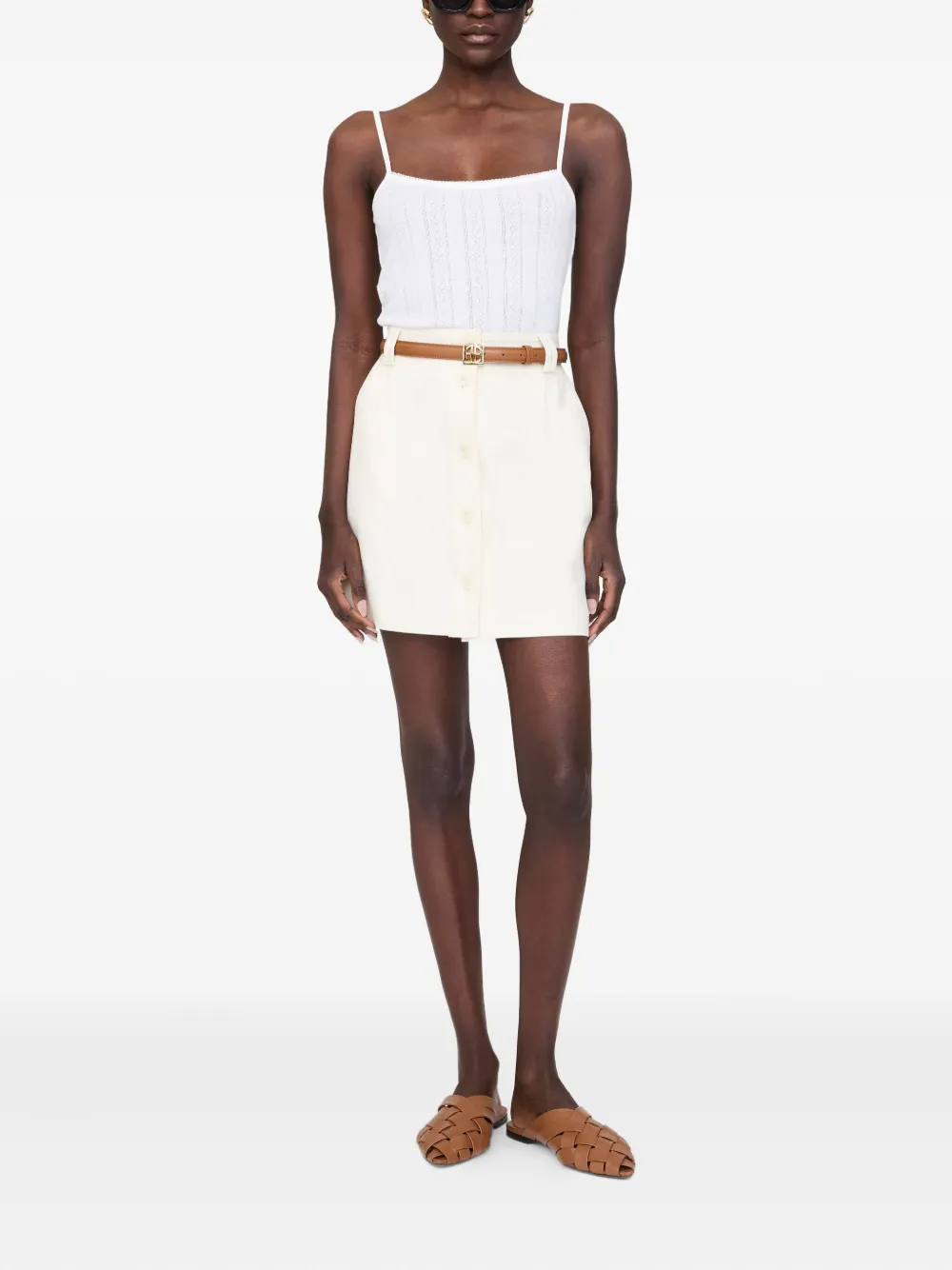 ANINE BING Zaire mini-rok Wit
