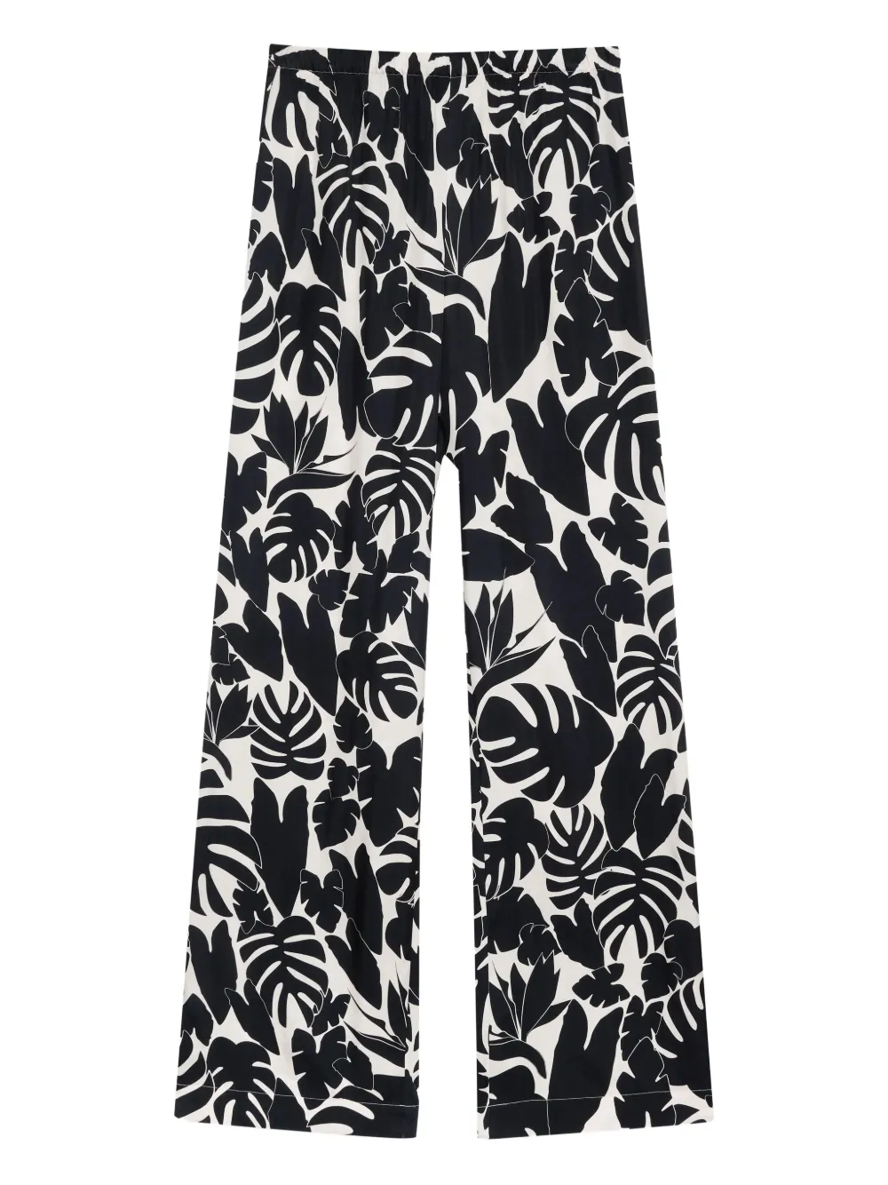 ANINE BING Elain broek met bladerprint Zwart