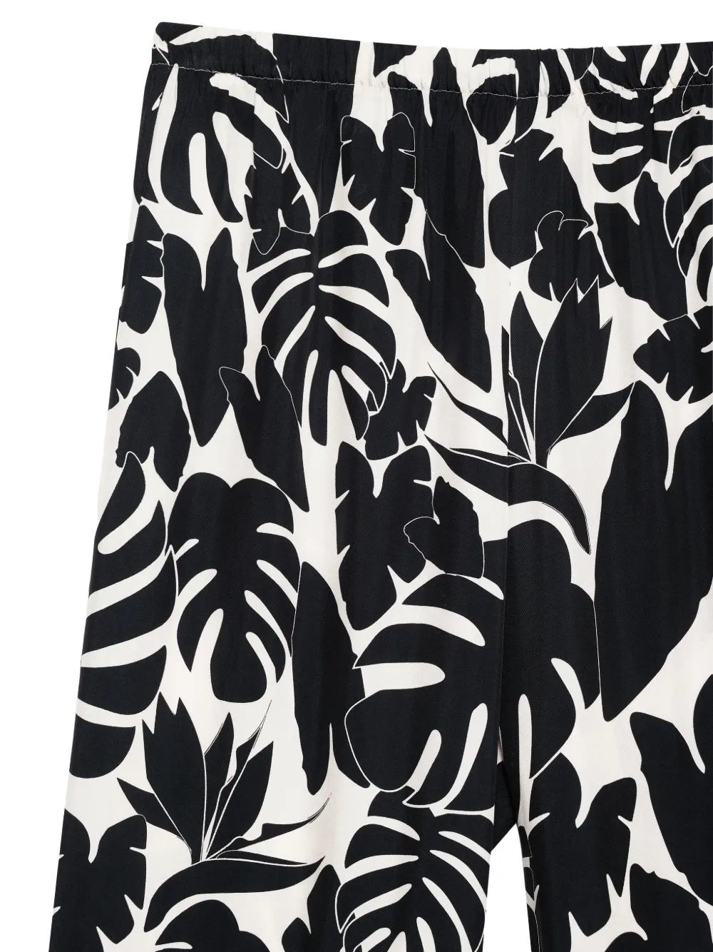 ANINE BING Elain broek met bladerprint Zwart