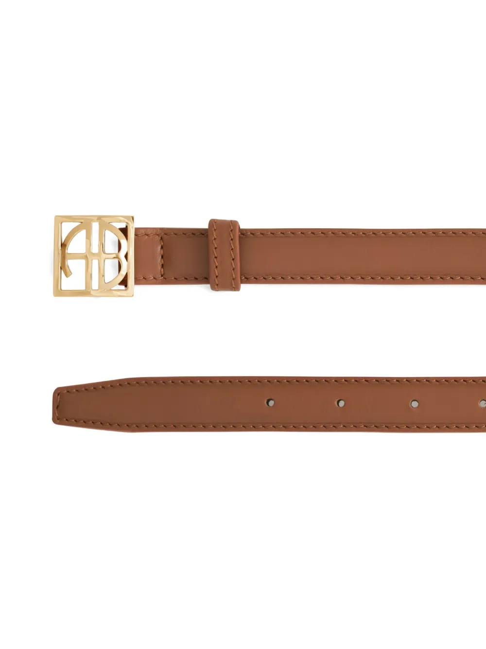 ANINE BING Riem met monogramgesp - Bruin