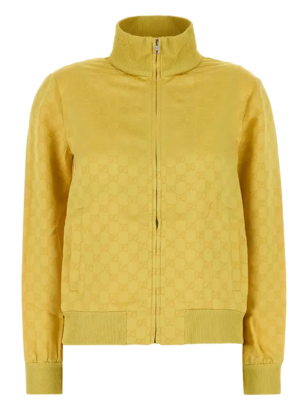 Gucci Logo Jacquard Sweatshirt in Yellow