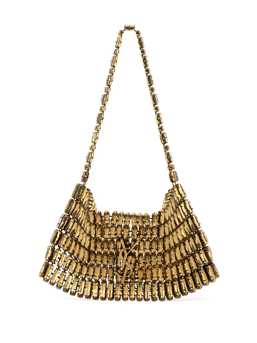 Saint Laurent Rhinestone-embellished Tote Bag In Gold