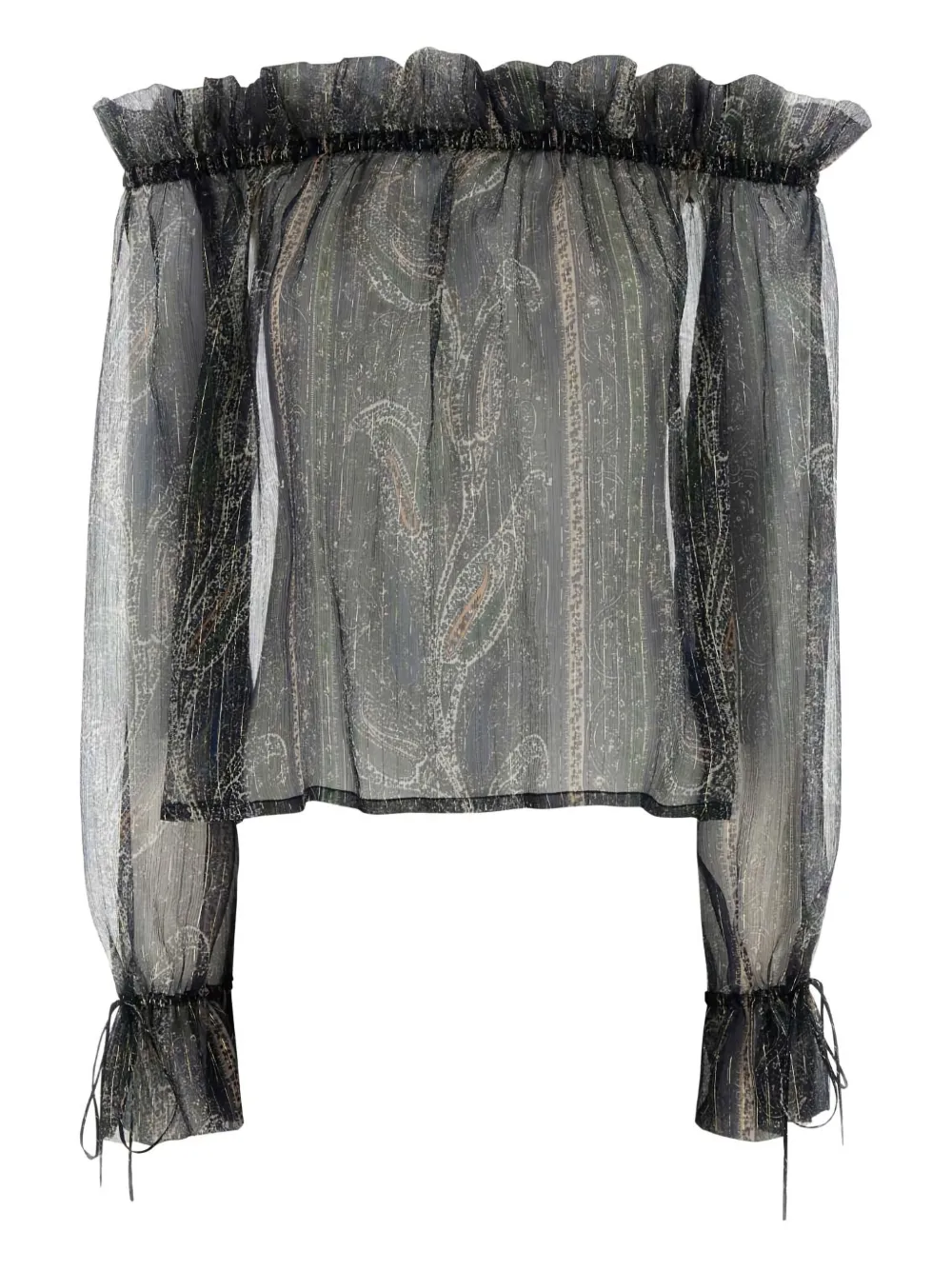 Saint Laurent printed crepe blouse | Black | Image 1
