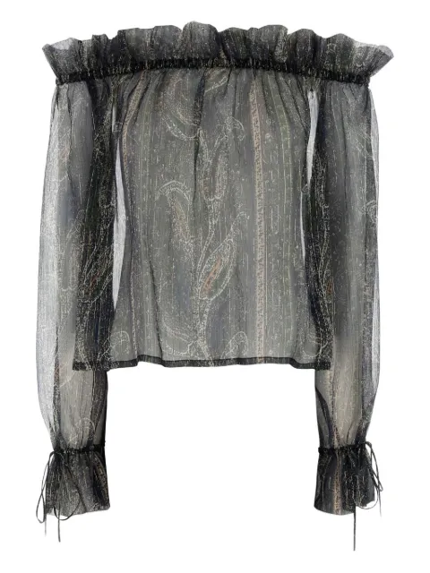 Saint Laurent printed crepe blouse