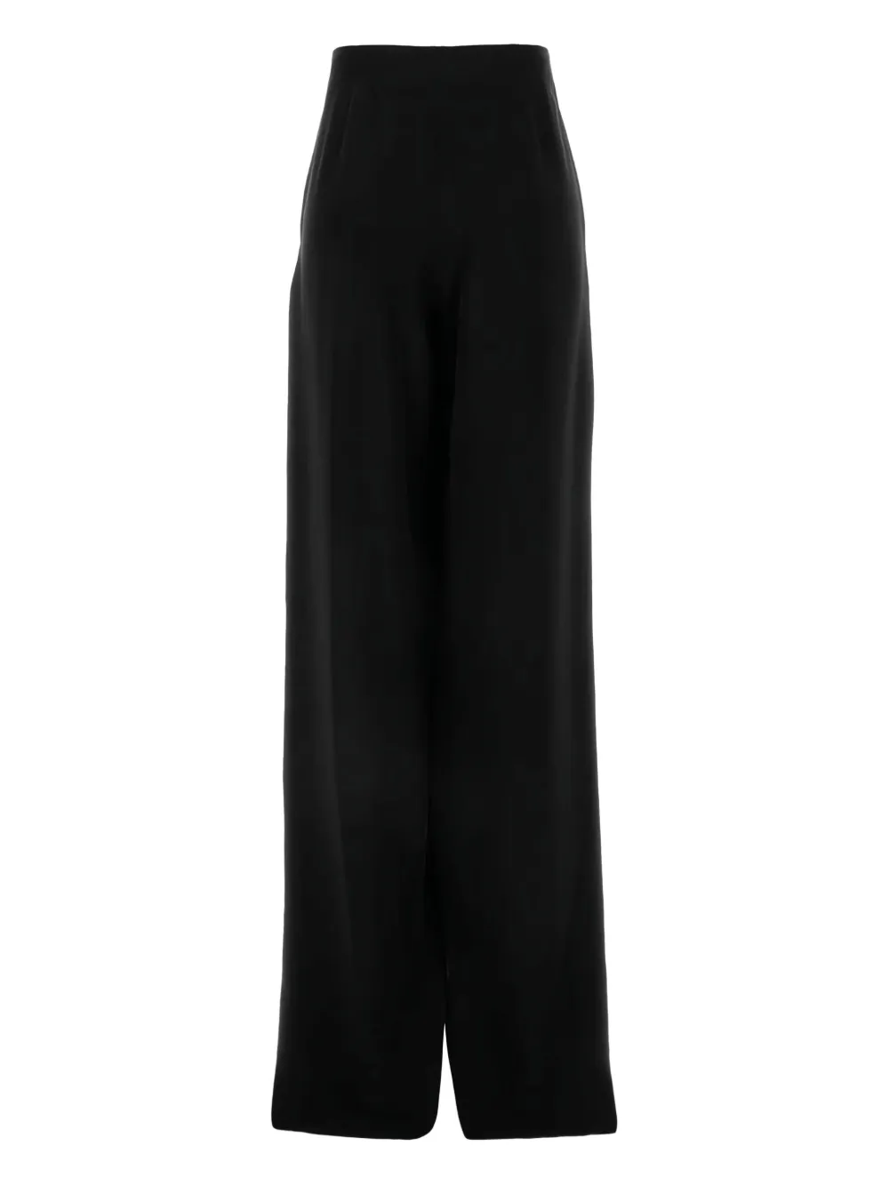 Saint Laurent Zijden high waist broek Zwart