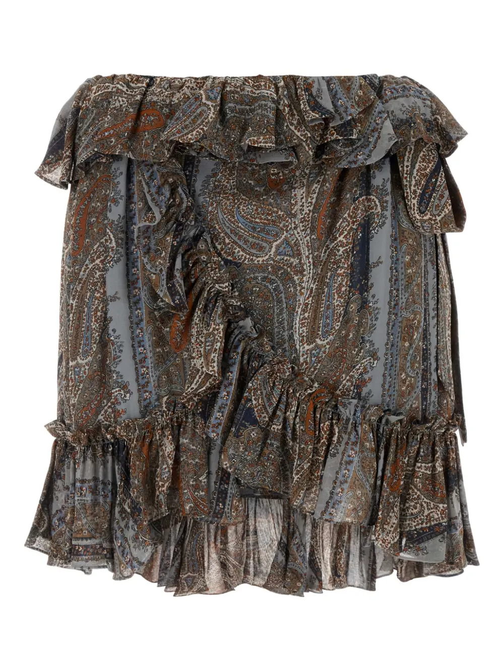 Saint Laurent Minirock mit Print - Braun
