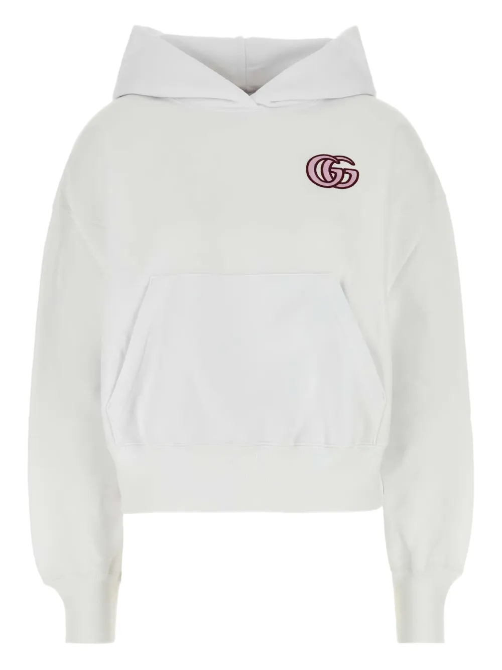 Gucci Hoodie met geborduurd logo Wit