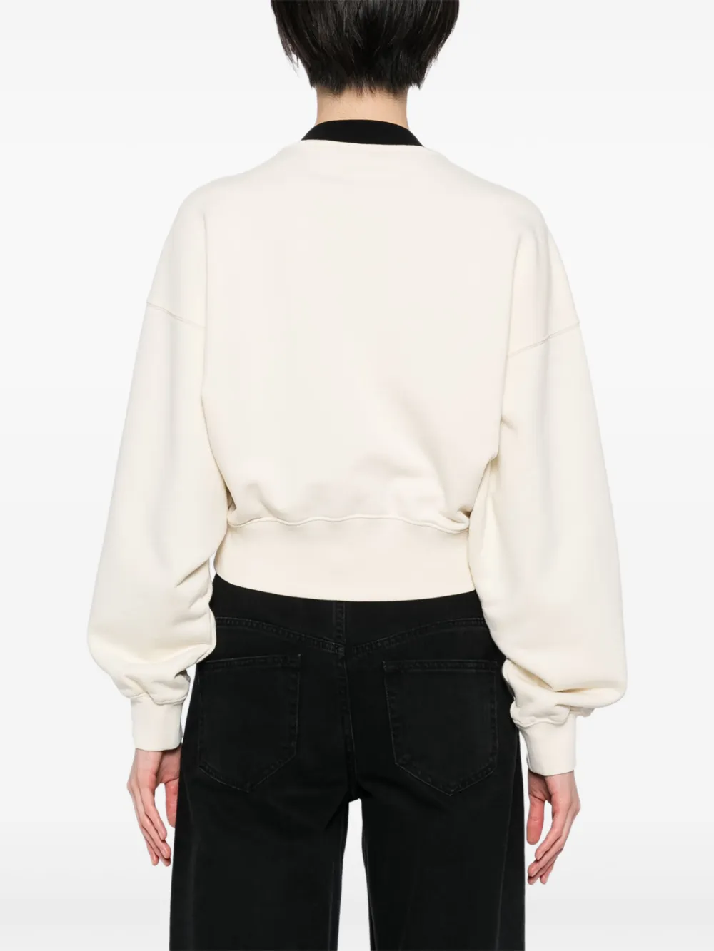 OFF-WHITE LOGO-EMBROIDERED SWEATSHIRT