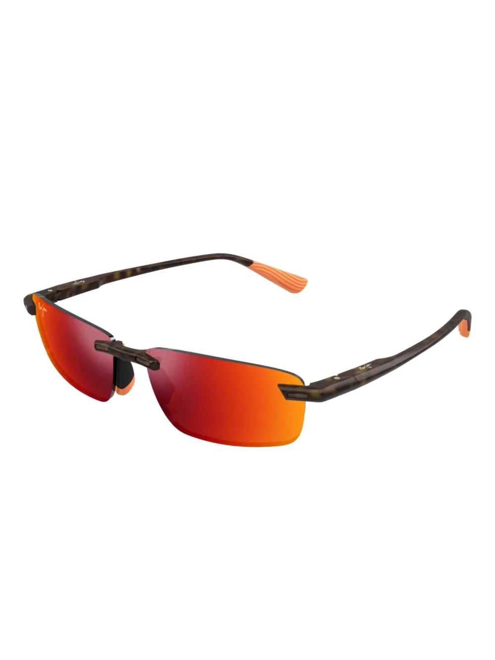 Maui Jim Ilikou rectangle-frame sunglasses Rood