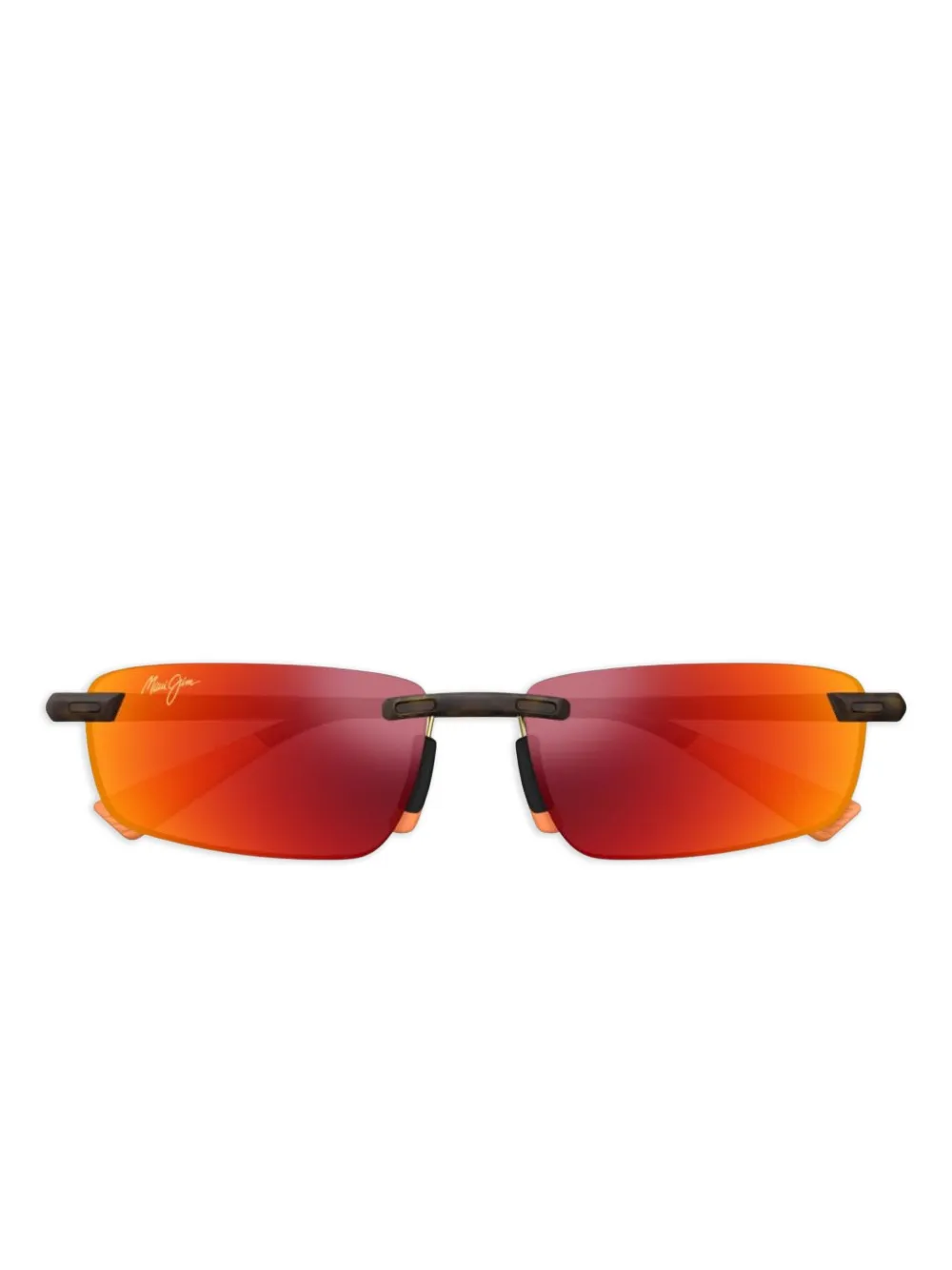 Maui Jim Ilikou rectangle-frame sunglasses Rood