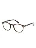 TOM FORD Eyewear round frame glasses - Brown