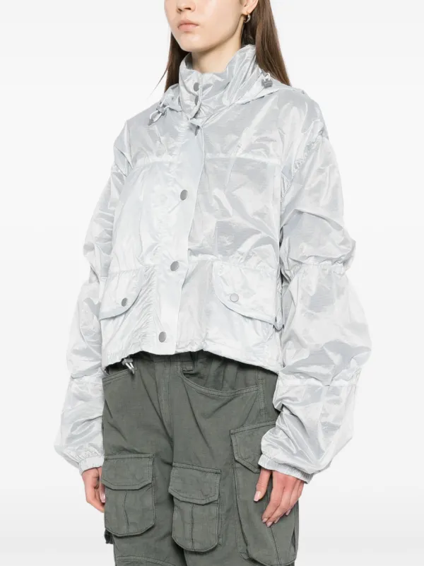 OUR LEGACY Cropped Exhale Puffa Jacket | Silver | FARFETCH UZ