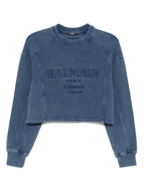 Balmain couture embroidered sweatshirt