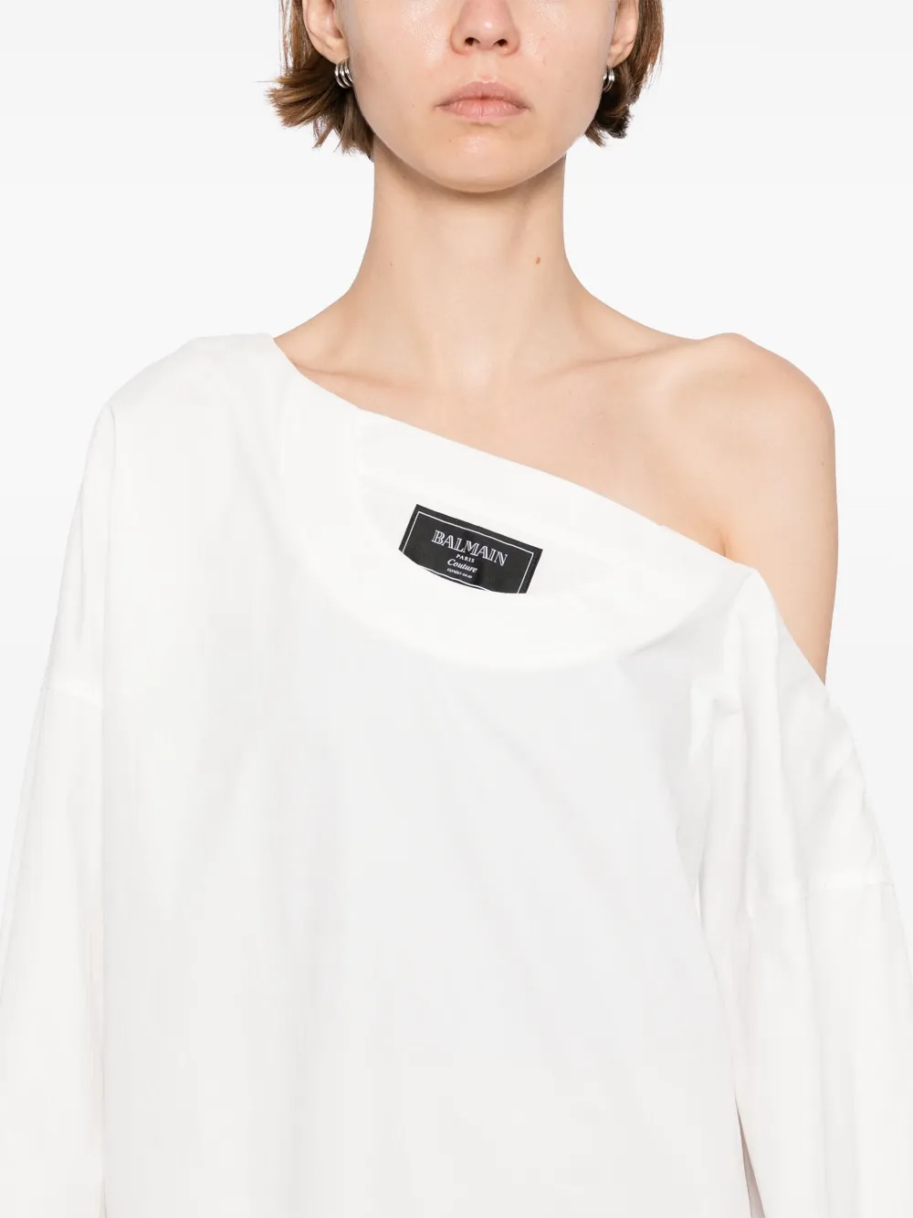 Balmain Jurk met open hals Wit