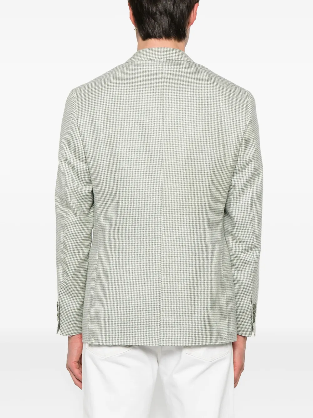 Canali Blazer met pied-de-poule print Groen
