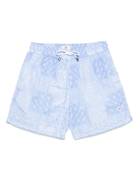 Borrelli shorts de playa con estampado patchwork