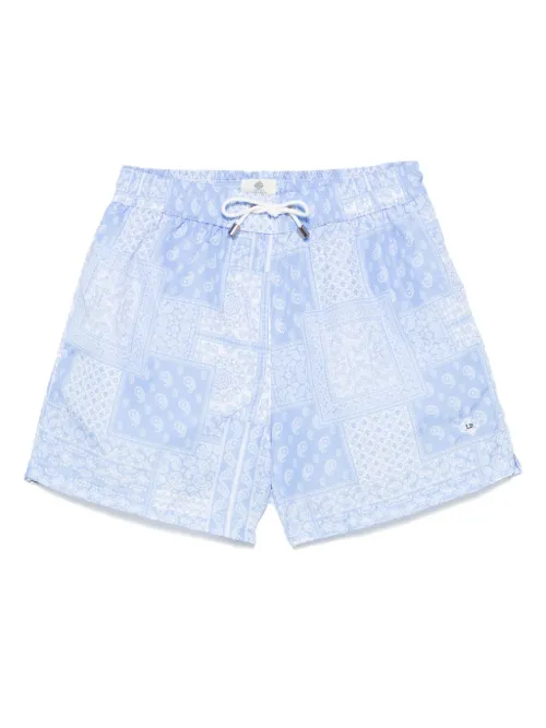 Short de bain à imprimé patchwork - Borrelli - Modalova