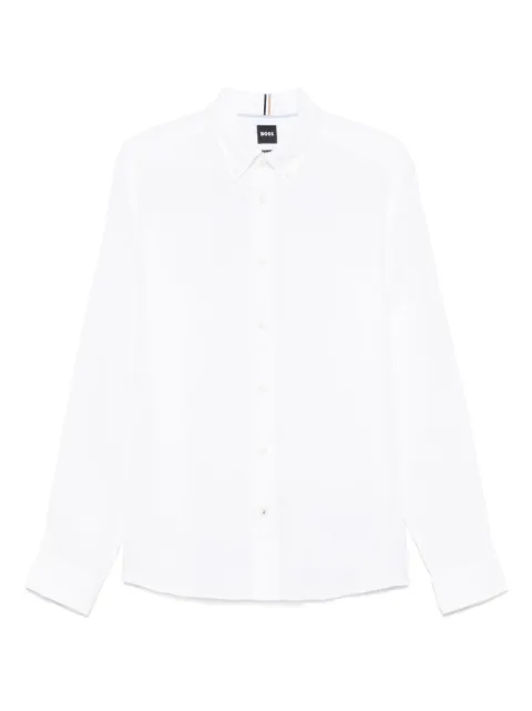 BOSS button-down linen shirt