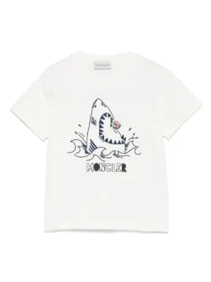 Moncler Enfant logo-patch T-shirt | White | FARFETCH