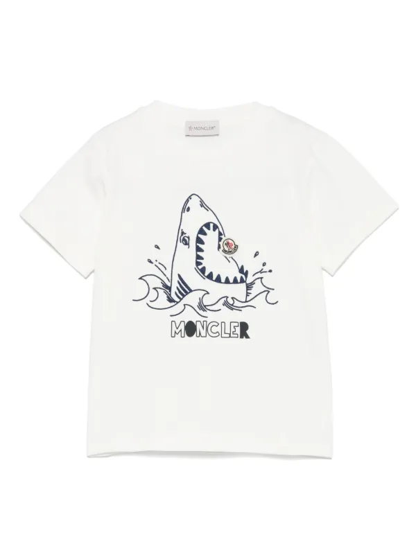 Moncler Enfant シャークモチーフ Tシャツ | ホワイト | FARFETCH JP