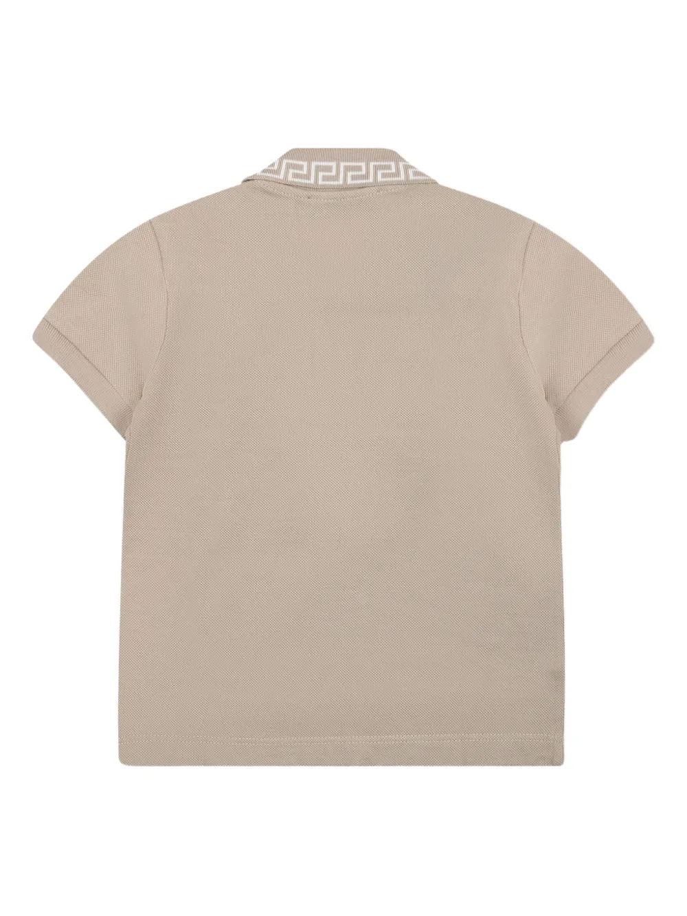 Versace Medusa-motif Polo Shirt In Brown