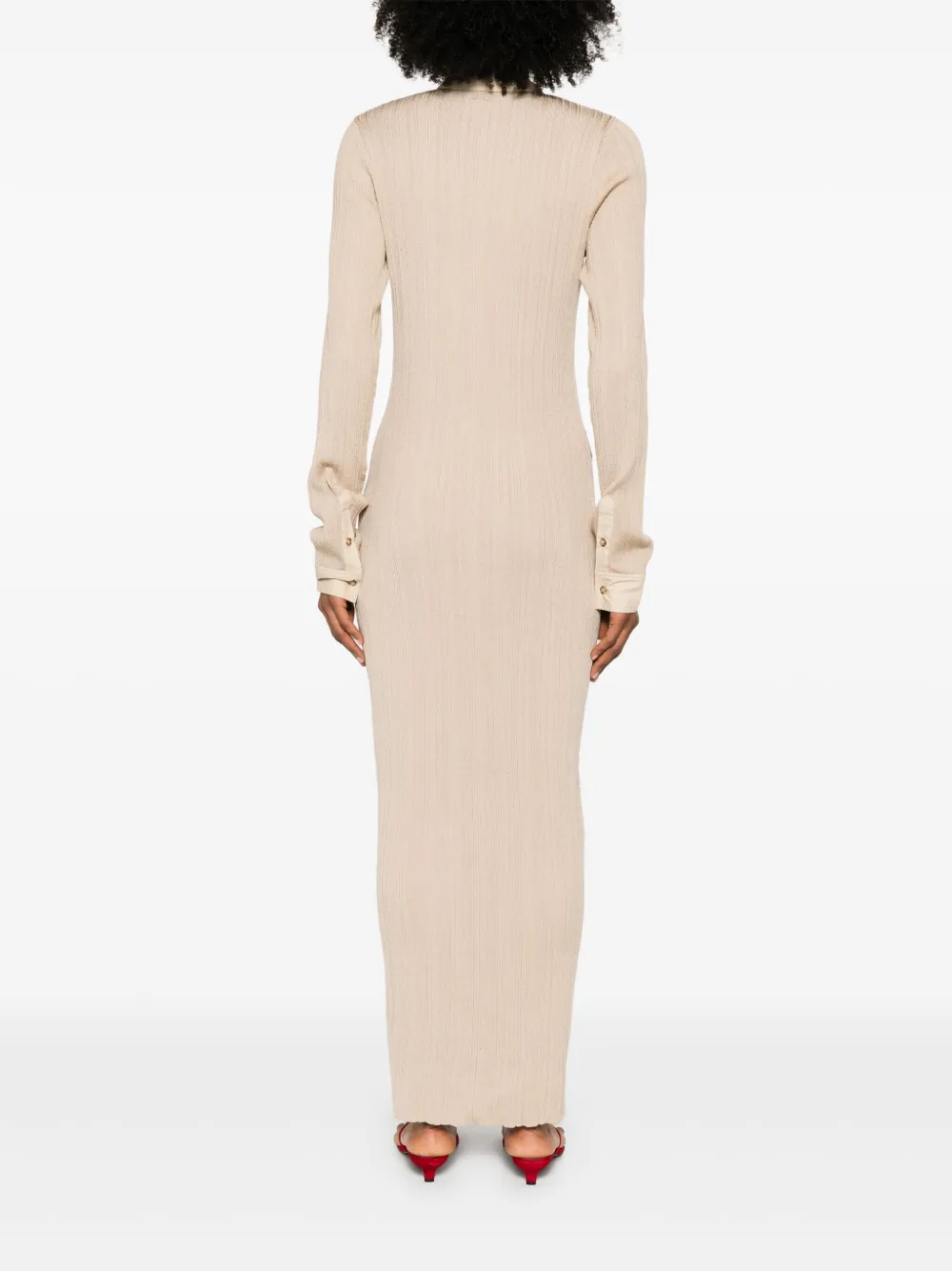 TOTEME Gebreide maxi-blousejurk Beige