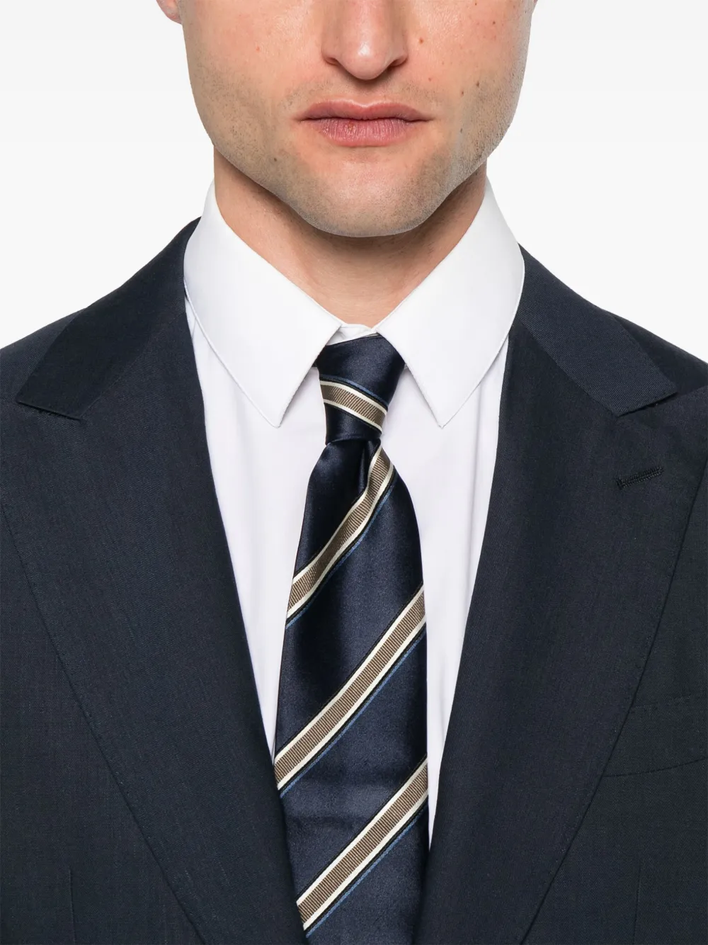 Canali Pak met enkele rij knopen Blauw