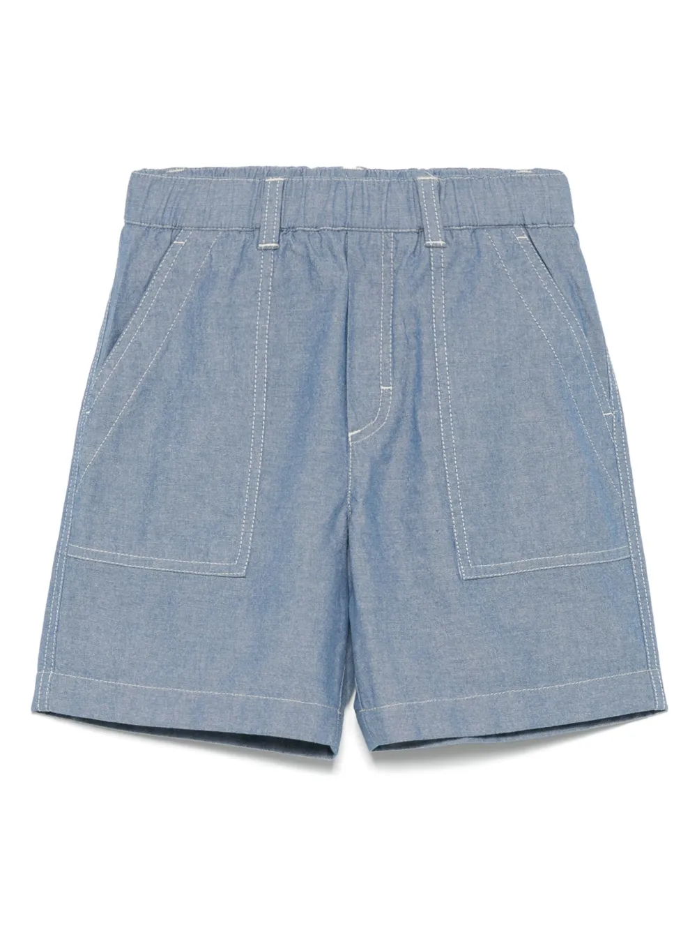 Moncler Enfant Katoenen chambray shorts Blauw