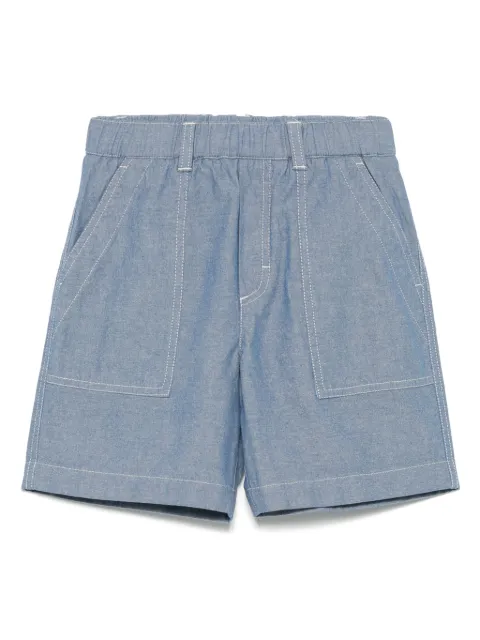 Moncler Enfant shorts de tejido chambray
