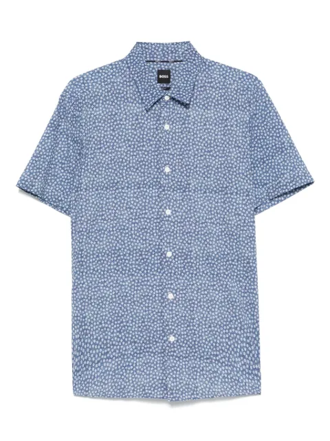 BOSS floral-print shirt