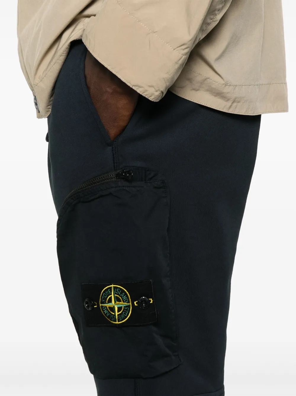 Stone Island Shorts met Compass-logopatch Blauw