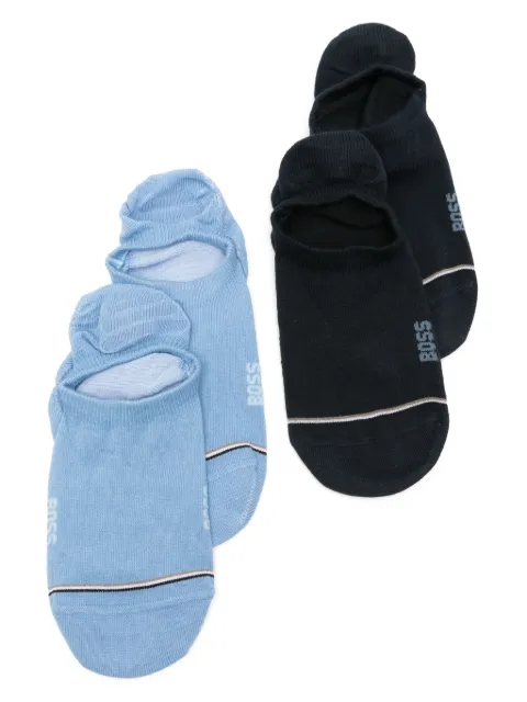 BOSS logo-intarsia socks (pack of two)