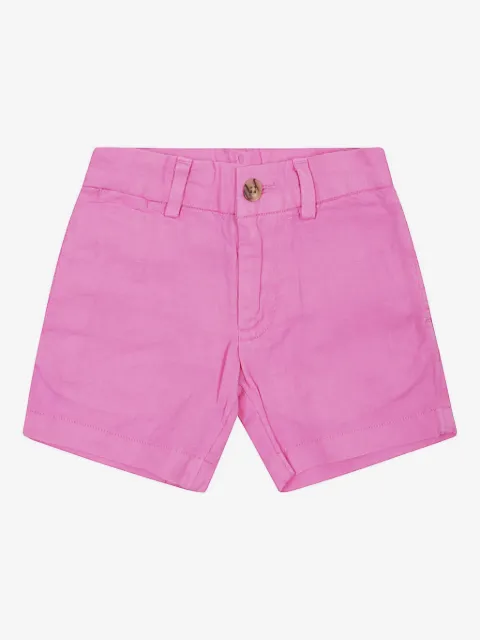 POLO RALPH LAUREN KIDS shorts rosados de lino