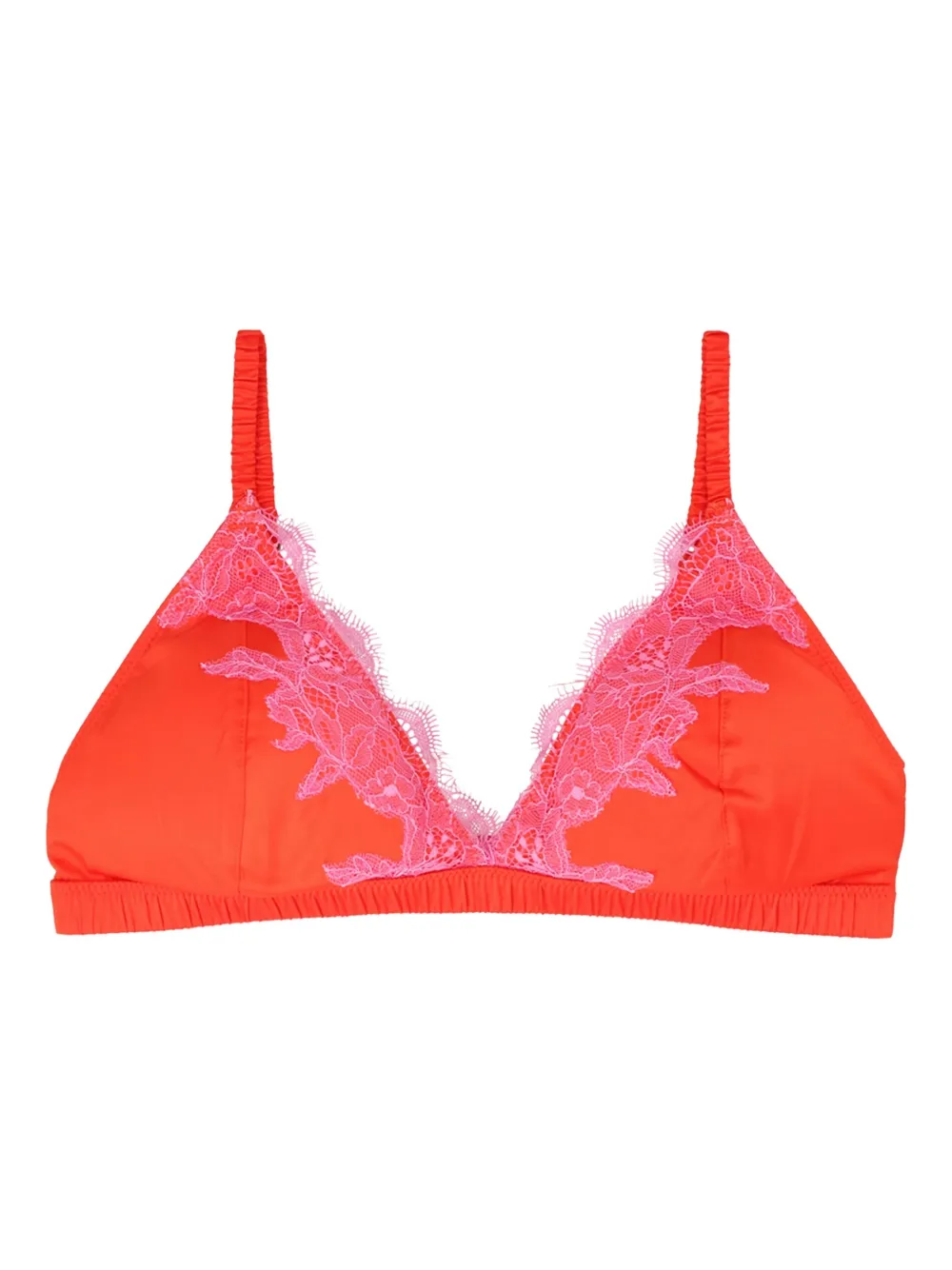 Love Stories Bowie lace-trimmed triangle bra | Red | Image 1