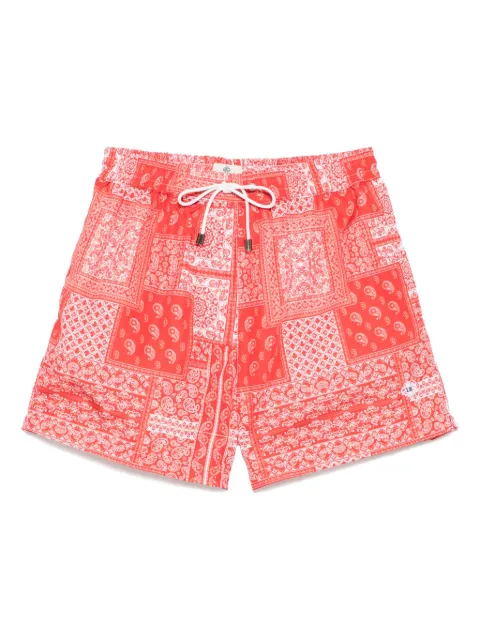 Borrelli shorts de playa con estampado patchwork