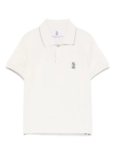 Brunello Cucinelli Kids Camisa polo piquet