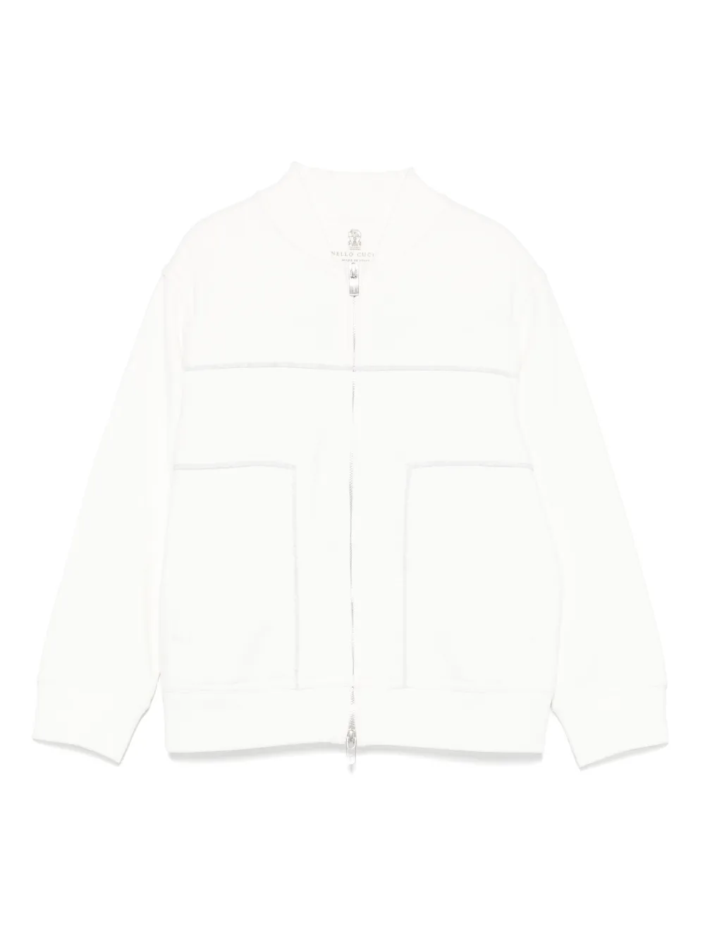 Brunello Cucinelli Kids Bomberjack met rits Wit
