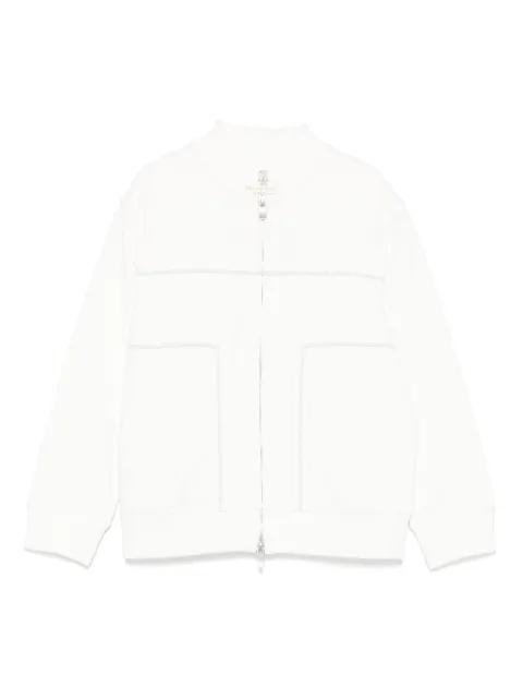 Brunello Cucinelli Kids chamarra bomber con cierre