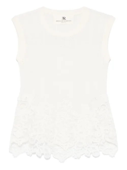 Haut à détails de dentelle - Ermanno Scervino - Modalova
