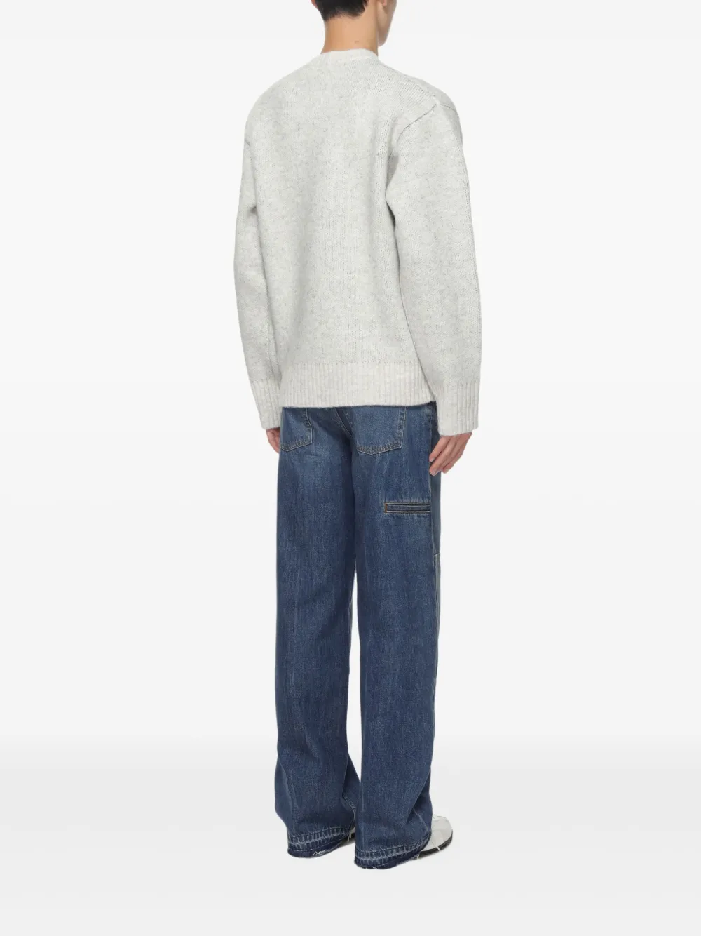 Helmut Lang Trui met logo-jacquard Grijs