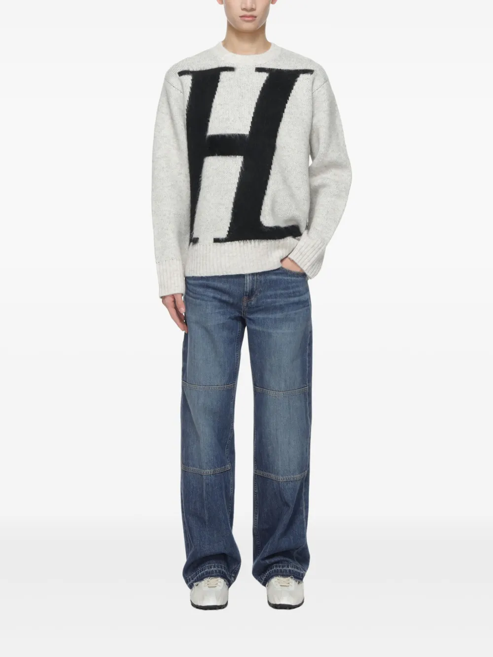 Helmut Lang logo-jacquard jumper | Knitted Sweaters | Image 2