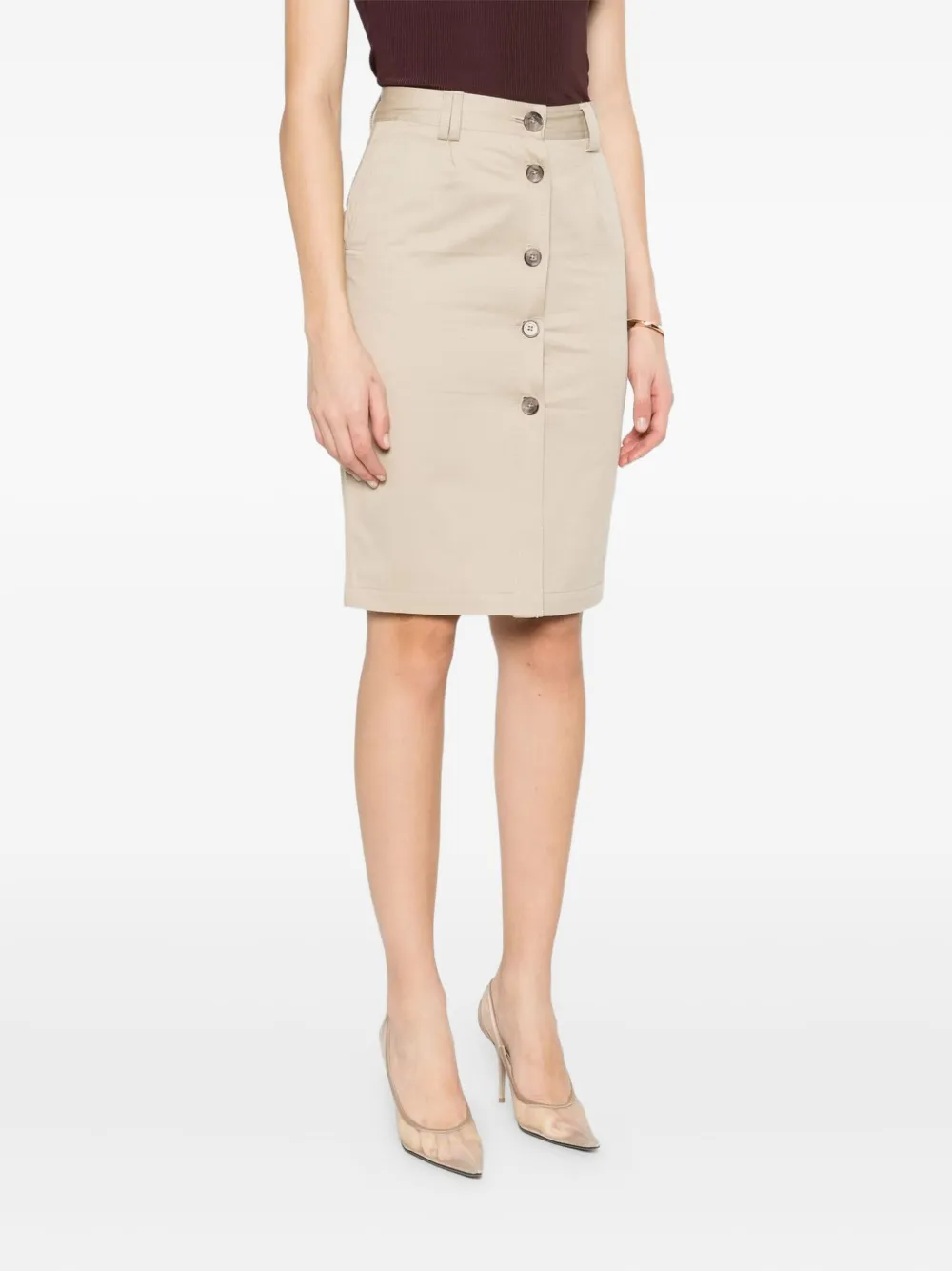 Anine Bing High-waisted Skirt In Neutral