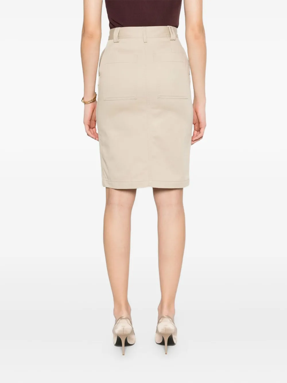 Anine Bing High-waisted Skirt In Neutral