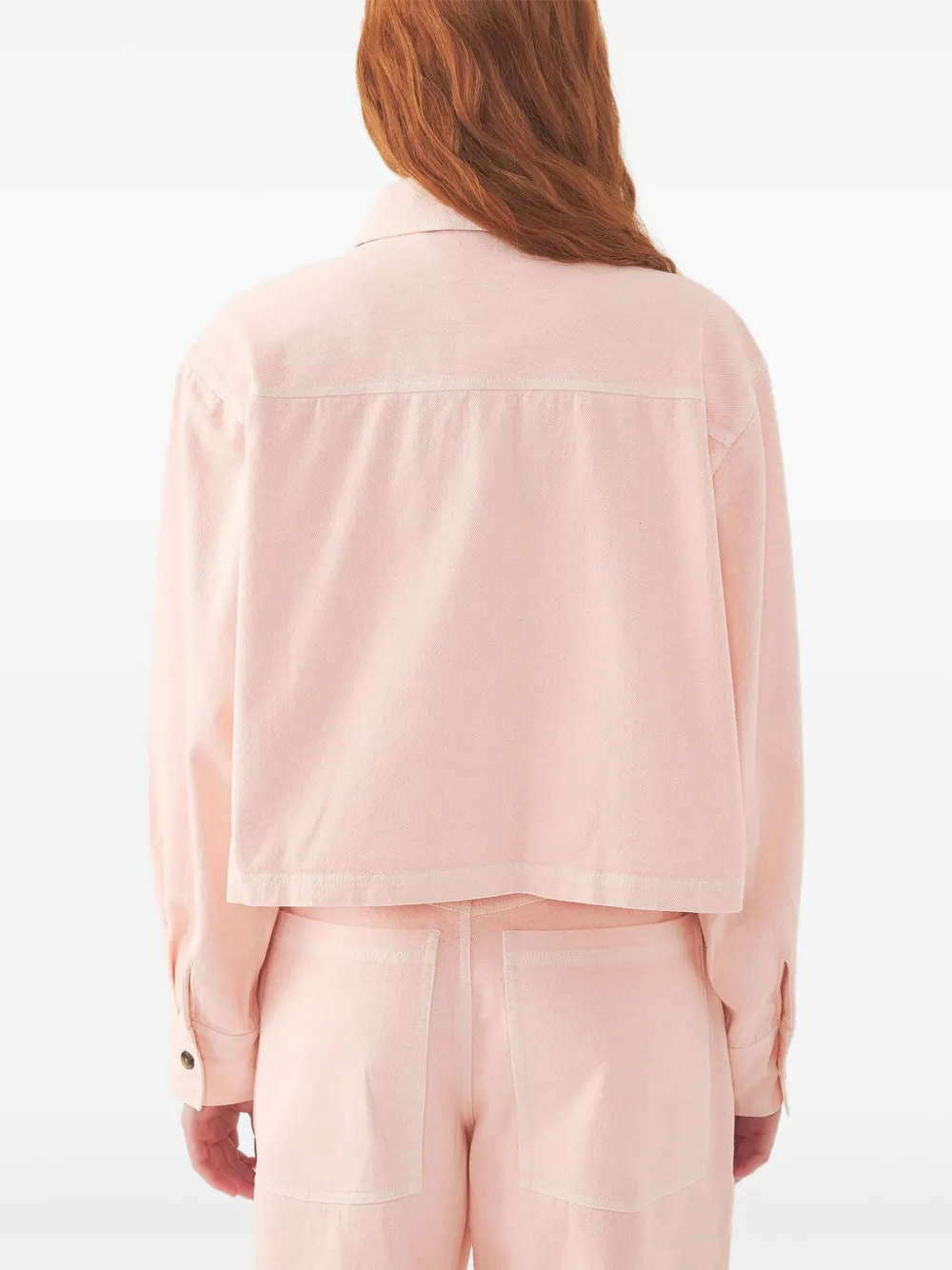 Antik Batik Jack met geborduurde bloemen Roze