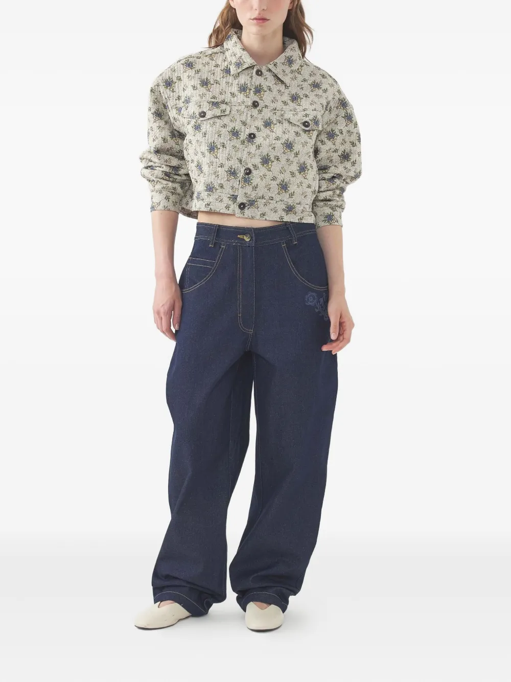 Antik Batik floral-print cropped jacket | Cropped Jackets | Image 2