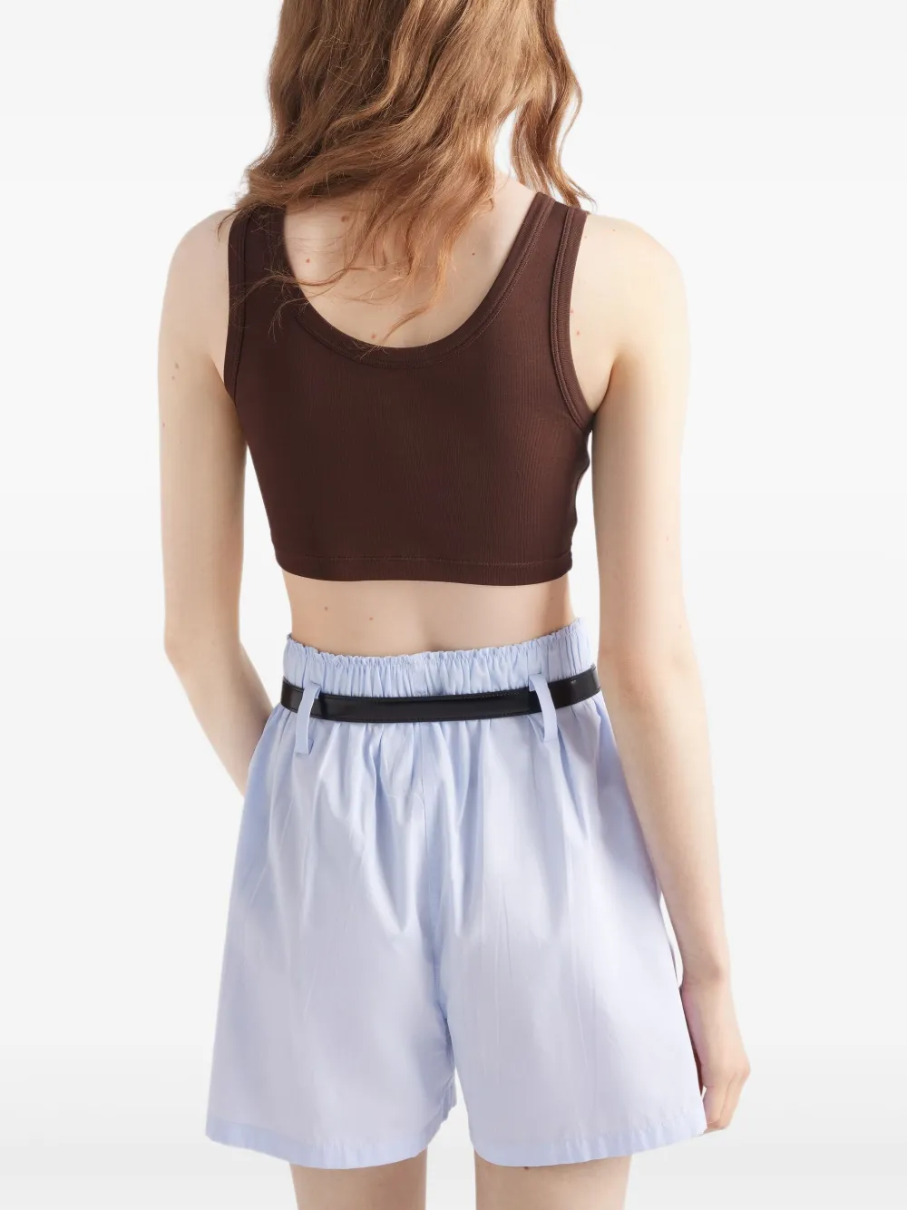 Prada Ribgebreide tanktop Bruin