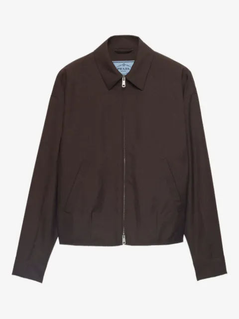 Prada kid-mohair bomber jacket