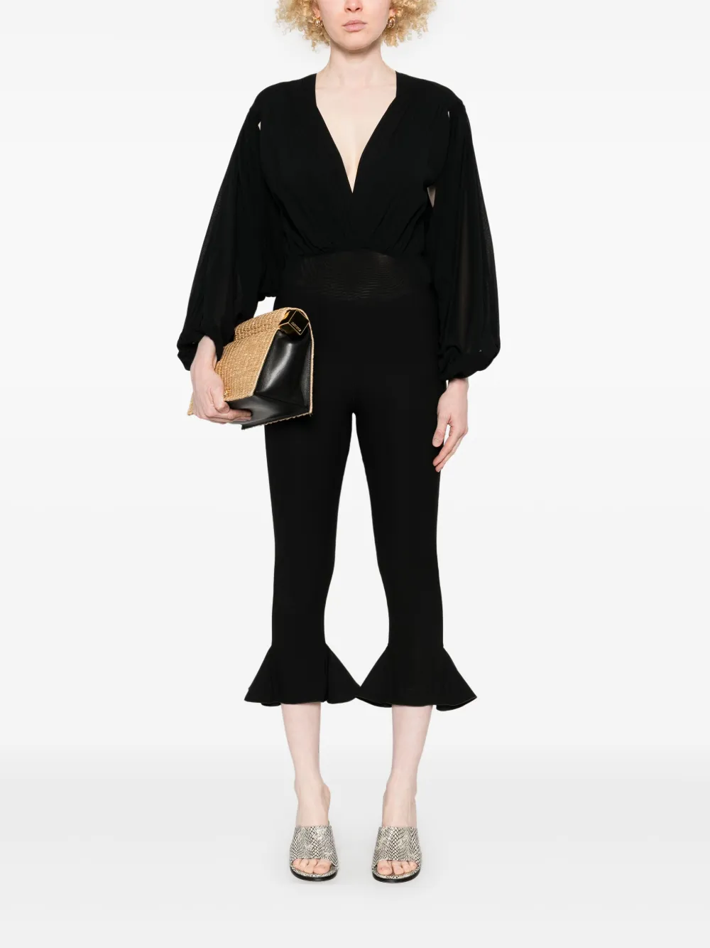 Philosophy Di Lorenzo Serafini Gedrapeerde body - Zwart