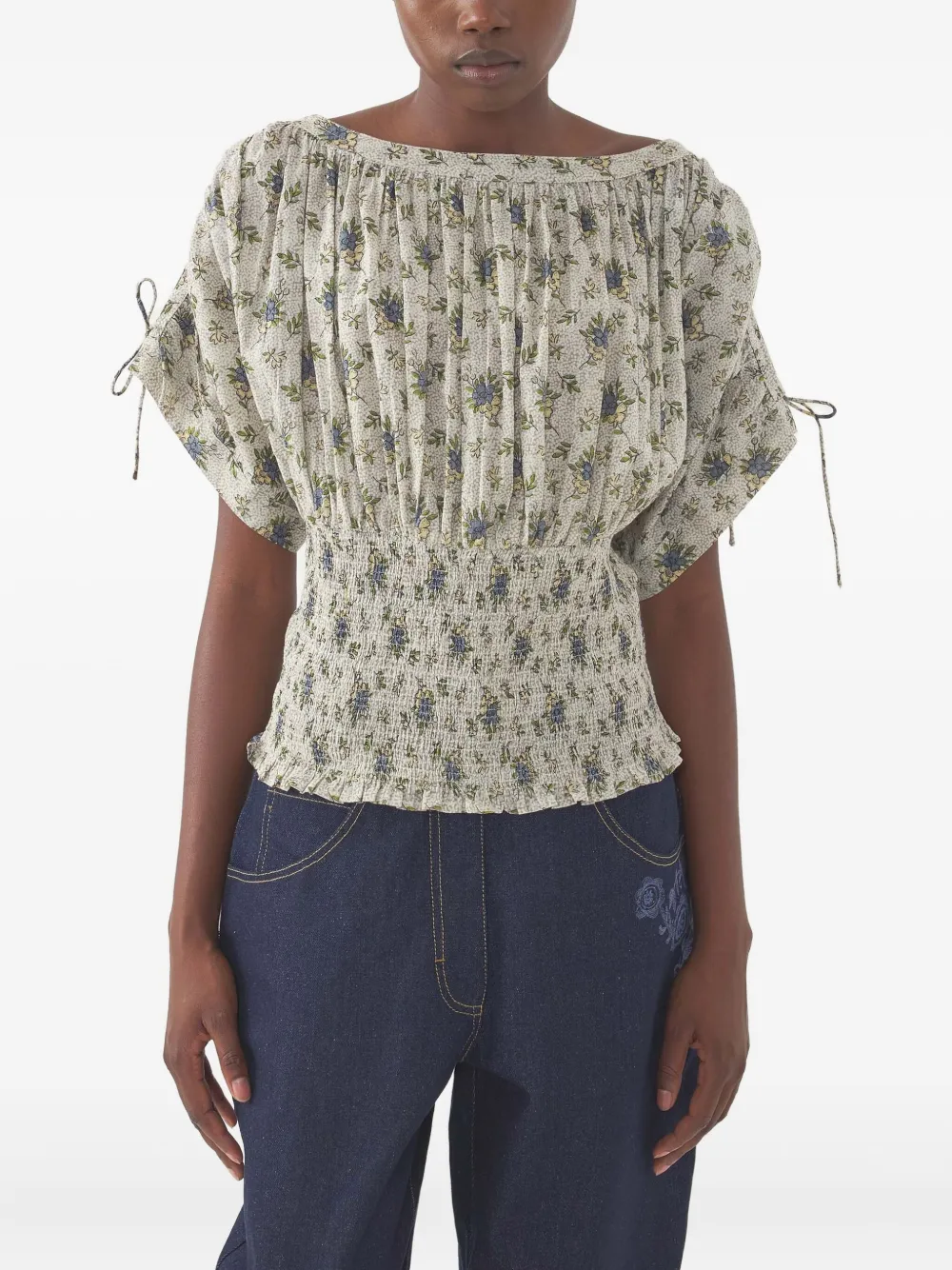 Antik Batik floral-print blouse | Grey | Image 1